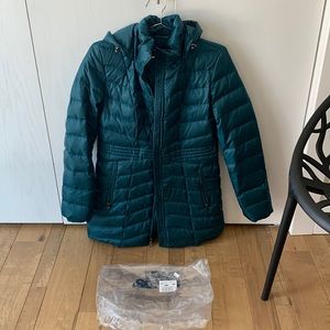 Lands End Down Jacket. Teal. XS.